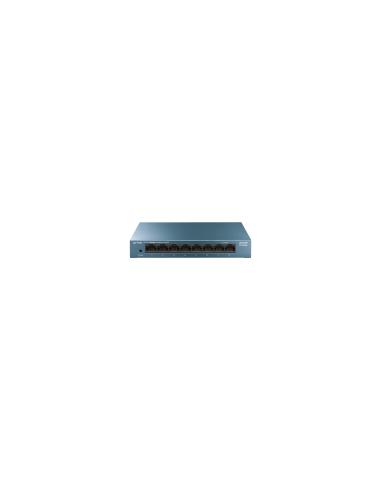 SWITCH TP-LINK CON MONTAJE EN RACK DE 8 PUERTOS GIGABIT AZUL LS108G