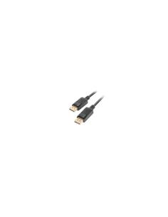 CABLE LANBERG DISPLAYPORT MACHO A DISPLAYPORT MACHO MAXIMA RESOLUCION 4K 1M NEGRO CA-DPDP-10CC-0010-BK