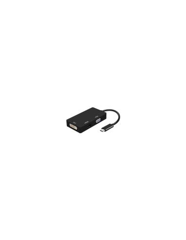 ADAPTADOR AISENS USB 3.1 TIPO-C MACHO A SVGA DVI HDMI 4K HEMBRA 15CM NEGRO A109-0343