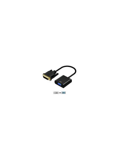 ADAPTADOR AISENS DVI 24+1 MACHO A VGA HDB15 HEMBRA USB MICRO-B 10CM NEGRO A147-0352