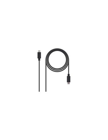 Cable Nanocable Cable USB 2.0 Tipo C a USB Tipo C Macho/Macho Negro 1m