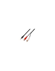 CABLE AUDIO ESTEREO AISENS JACK 3.5MM MACHO A 2XRCA MACHO 3M NEGRO A128-0148