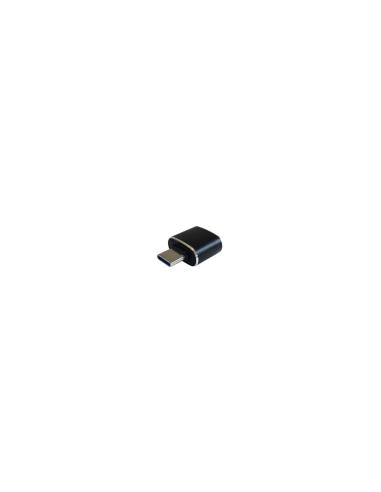 MINI ADAPTADOR AISENS USB 3.1 CONECTORES USB TIPO-C MACHO A USB -A HEMBRA 3A NEGRO A108-0369