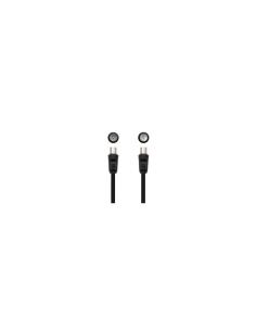 CABLE ANTENA NANOCABLE COAXIAL MACHO A COAXIAL HEMBRA 1.8METROS NEGRO 10.26.0202