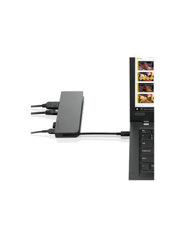 DOCKING LENOVO TRAVELER USB-C A HDMI USB3.0 USB2.0 RJ45 VGA POWERED USB-C NEGRO 4X90S92381