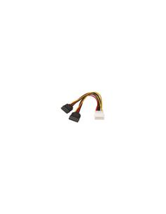 AISENS A131-0161 CABLE DUPLICADOR DE ALIMENTACION MOLEX 4PIN MACHO A 2XSATA HEMBRA 20CM