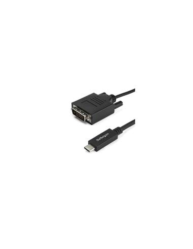 StarTech.com Cable Adaptador Conversor USB-C a DVI - 2m - 1920x1200 negro