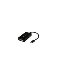 StarTech.com Adaptador Conversor de Mini DisplayPort a VGA DVI o HDMI - Convertidor A/V 3 en 1 para viajes - Negro