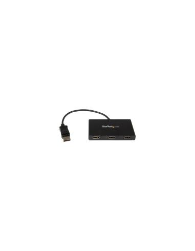 StarTech.com Splitter Multiplicador DisplayPort a 3 puertos HDMI - Hub MST DP 1.2 - Negro