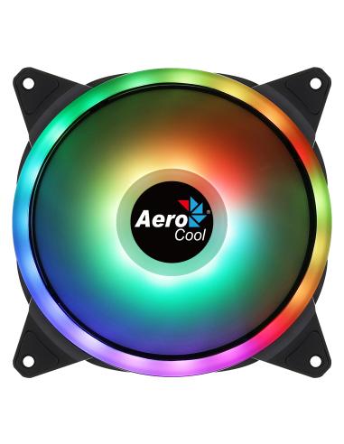 VENTILADOR CAJA AEROCOOL DOBLE ANILLO LED RGB DUO14