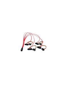 StarTech.com SAS808782P50 Cable datos SAS Serial Attached SCSI SFF 8087 a 4x SATA Datos y Alimentación Rojo 0.5 m