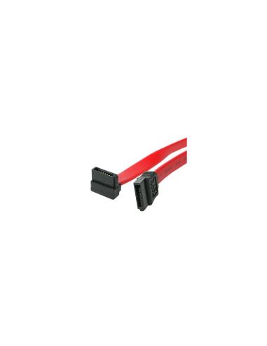 StarTech.com Cable SATA 0,45m Acodado en Íngulo Recto - 18in Pulgadas Cable Serial ATA - Rojo