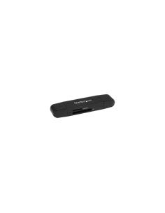 StarTech.com Lector Grabador USB 3.0 USB-C Tipo C y USB-A de Tarjetas de Memoria Flash SD Micro SD Alimentado por USB - Negro