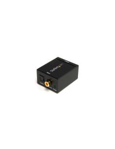 StarTech.com Adaptador Conversor de Audio Digital Coaxial SPDIF o Toslink Optico a RCA Estéreo Analógico - Negro