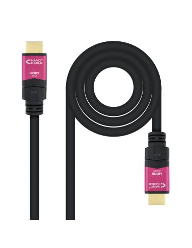 cable nanocable hdmi macho a macho alta velocidad v2.0 repetidor para amplificar señal negro rosa 10.15.3715