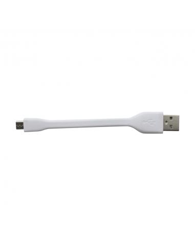 cable phoenix usb-a macho a micro usb-a macho 5pines 10cm corto acabo en silicona blanco PHCABLEUSBAMICRO1