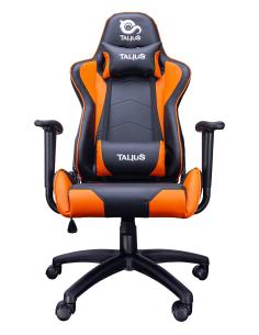 TALIUS Silla Gecko v2 gaming negra/naranja, brazos fijos, butterfly, base nylon, ruedas nylon, gas clase 4