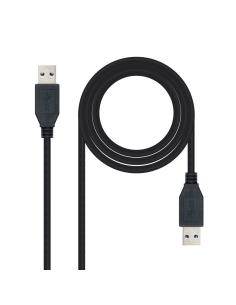 Cable nanocable usb a macho a usb a macho 1m negro 10.01.1001-BK