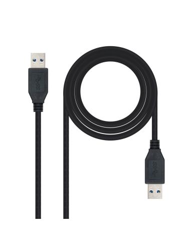 Cable nanocable usb a macho a usb a macho 1m negro 10.01.1001-BK