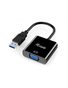 Adaptador Equip usb macho a vga hembra 1920 x 1080 Pixeles negro 133384