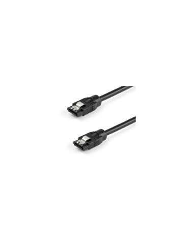 StarTech.com Cable redondeado sata 7 pin macho a macho 0.3m negro SATRD30CM