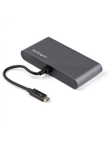 StarTech.com mini dockning station Thunderbolt 3- hdmi 4K 60 Hz usb 2.0 usb 3.2 gen 1 rj45 gris TB3DKM2HDL