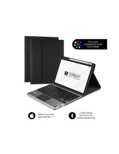 SUBBLIM Keytab Pro Funda Tablet con teclado retroiluminado  bluetooth touchpad Apple iPad pro 11p 2020 negro SUB-KT4-BTPI50