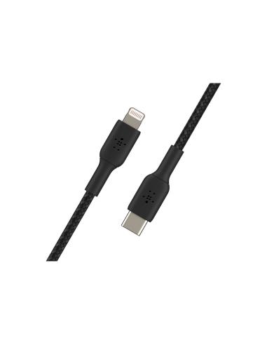 Cable Belkin de conector Lightning macho/USB C macho 1 m Negro