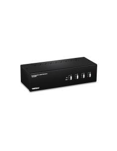 Trendnet TK-440DP interruptor KVM Negro, Plata