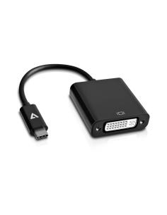 V7 Adaptador USB-C 3.1 Macho, DVI-D Hembra Negro