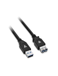 V7 Cable de extensión USB con conector USB 3.0 A hembra a USB 3.0 A macho 2 m 6.6ft Negro