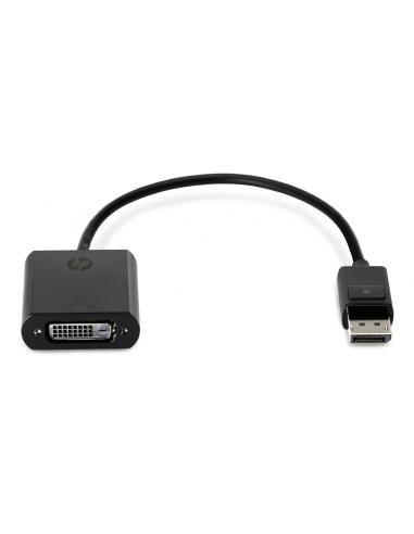 HP Adaptador DisplayPort a DVI-D 0,19 m Negro