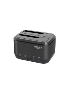 Natec kangaroo dual docking station usb 3.2 gen 1 type-a negro