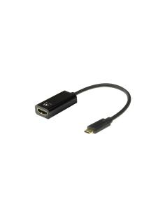 Ewent adaptador de cable video usb tipo c macho a hdmi estandar hembra 0.15m negro