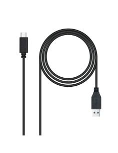 Nanocable Cable USB 3.1 Gen2 10Gbps 3A, tipo USB-C/M-A/M Negro