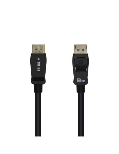 Aisens Cable Displayport Certificado V1.4 8k 60hz Macho a Macho 3m Negro