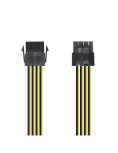 Aisens A131-0419 Cable Alimentación 8pin hembra a 4+4pin macho 0.3m negro amarillo