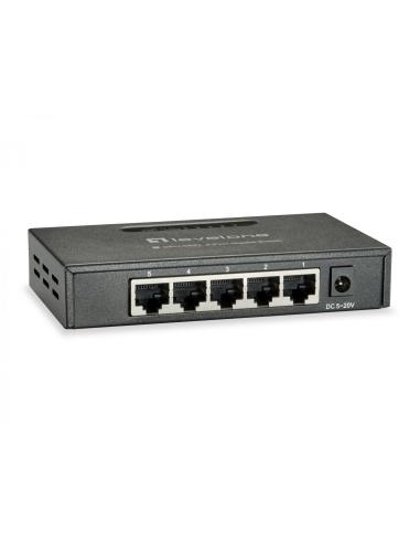 LevelOne switch No administrado Gigabit Ethernet (10/100/1000) Negro