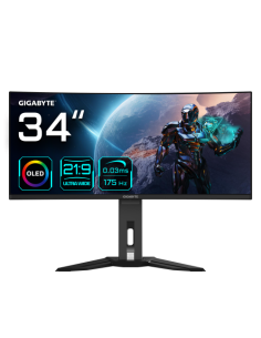 Gigabyte MO34WQC pantalla para PC 86,4 cm (34") 3440 x 1440 Pixeles Wide Quad HD OLED Negro