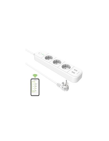 Tenda SP15 Enchufe Inteligente Wi-Fi Smart Power Strip con 3 Zócalos y 2 USB