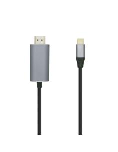 AISENS Cable conversor USB-C a HDMI 4K@60HZ, USB-C/M-HDMI/M, Negro, 1.8m