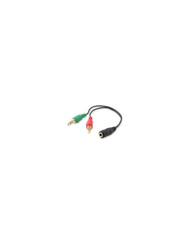 Ewent EC1642 Cable adaptador 3.5mm macho a 2x 3.5mm hembra negro verde rojo