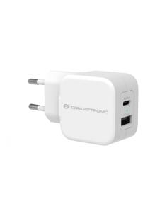 Conceptronic Cargador de dispositivo móvil Interior USB 2.0/USB Tipo C Blanco