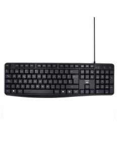 Teclado Ewent USB QWERTY Español Ergonomico Negro