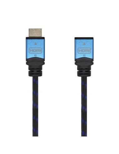 AISENS Cable HDMI V2.0 Prolongador Premium Alta Velocidad / HEC 4K@60Hz 18Gbps 1 m Negro, Azul