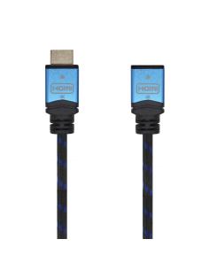 Aisens Cable Hdmi V2.0 prolongador premium alta velocidad macho a hembra negro azul