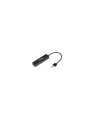 NATEC Dragonfly HUB USB 2.0 480 Mbit/s Negro