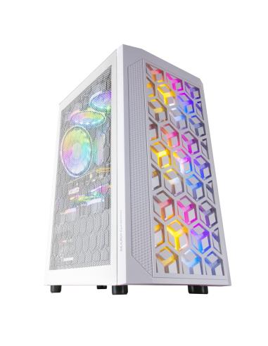 Mars Gaming MCMESHW Caja torre gaming micro ATX 3x ventilador FRGB blanco