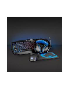 NEDIS KIT GAMING COMBO | 3 EN 1 | AURICULARES, RATÍ?N Y ALFOMBRILLA DE RATÍ?N | AZUL / NEGRO