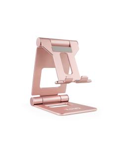 TooQ Soporte de sobremesa ajustable para teléfono / tablet hasta 10P Rosa Velvet